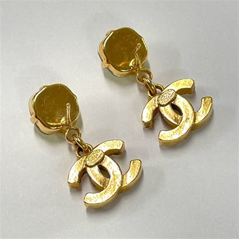 fake chanel earrings cc uk|faux chanel double c earrings.